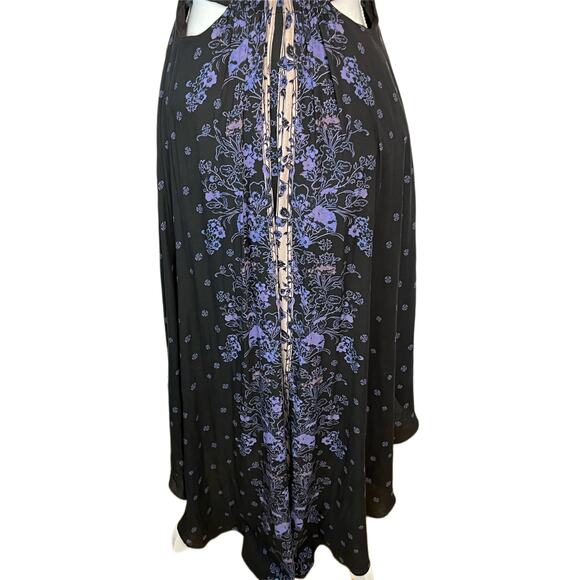 Free People Gray Caught In The Moment Floral Printed Cutout Halter Maxi Dress 2 - Picture 6 of 11
